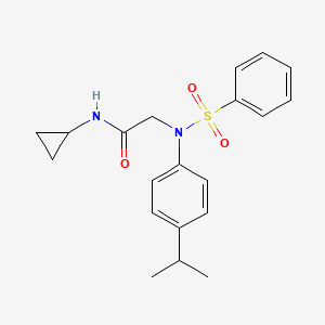 N~1~-cyclopropyl-N~2~-(4-isopropylphenyl)-N~2~-(phenylsulfonyl)glycinamide