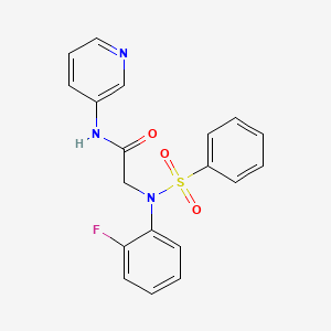 2-[N-(benzenesulfonyl)-2-fluoroanilino]-N-pyridin-3-ylacetamide