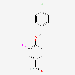 4-[(4-chlorobenzyl)oxy]-3-iodobenzaldehyde