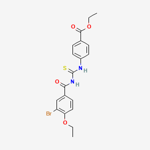 Ethyl 4-({[(3-bromo-4-ethoxyphenyl)carbonyl]carbamothioyl}amino)benzoate