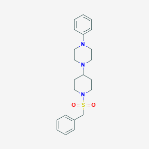 molecular formula C22H29N3O2S B368025 1-[1-(Benzylsulfonyl)-4-piperidinyl]-4-phenylpiperazine CAS No. 499211-77-7