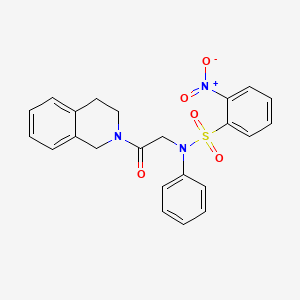 N-[2-(3,4-dihydro-2(1H)-isoquinolinyl)-2-oxoethyl]-2-nitro-N-phenylbenzenesulfonamide