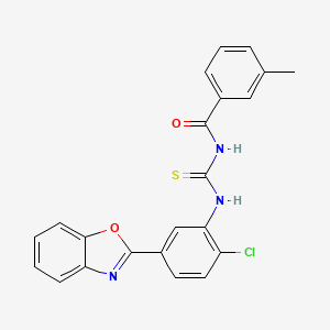 N-{[5-(1,3-benzoxazol-2-yl)-2-chlorophenyl]carbamothioyl}-3-methylbenzamide