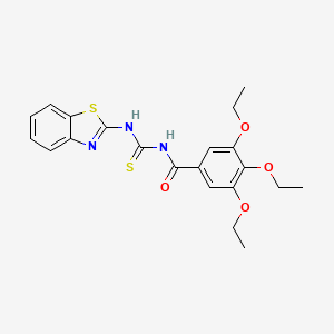 N-(1,3-benzothiazol-2-ylcarbamothioyl)-3,4,5-triethoxybenzamide