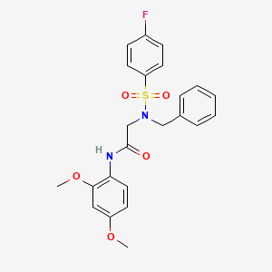 2-[benzyl-(4-fluorophenyl)sulfonylamino]-N-(2,4-dimethoxyphenyl)acetamide