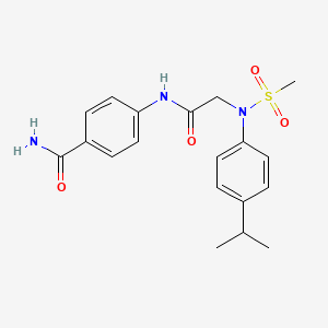 4-[[2-(N-methylsulfonyl-4-propan-2-ylanilino)acetyl]amino]benzamide