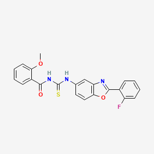 N-({[2-(2-fluorophenyl)-1,3-benzoxazol-5-yl]amino}carbonothioyl)-2-methoxybenzamide