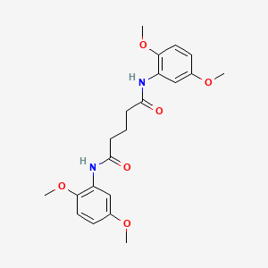 molecular formula C21H26N2O6 B3680324 N,N'-bis(2,5-dimethoxyphenyl)pentanediamide 