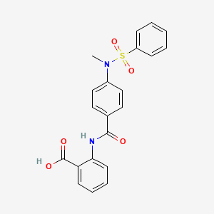 molecular formula C21H18N2O5S B3680332 2-({4-[methyl(phenylsulfonyl)amino]benzoyl}amino)benzoic acid 