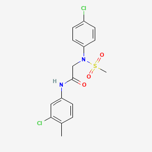 N~1~-(3-chloro-4-methylphenyl)-N~2~-(4-chlorophenyl)-N~2~-(methylsulfonyl)glycinamide