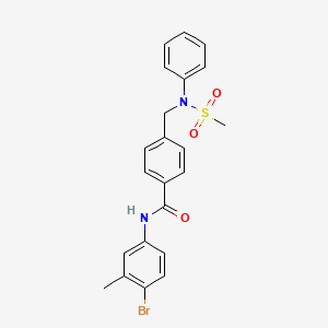 N-(4-bromo-3-methylphenyl)-4-[(N-methylsulfonylanilino)methyl]benzamide