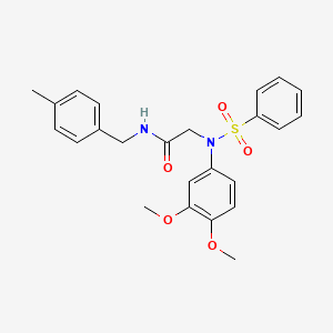 N~2~-(3,4-dimethoxyphenyl)-N~1~-(4-methylbenzyl)-N~2~-(phenylsulfonyl)glycinamide