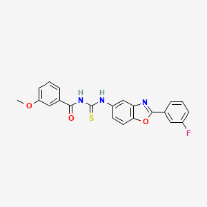 molecular formula C22H16FN3O3S B3680382 N-{[2-(3-fluorophenyl)-1,3-benzoxazol-5-yl]carbamothioyl}-3-methoxybenzamide CAS No. 364602-52-8