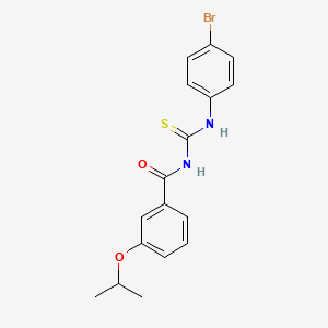 molecular formula C17H17BrN2O2S B3680401 N-[(4-bromophenyl)carbamothioyl]-3-(propan-2-yloxy)benzamide 