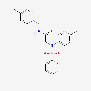 molecular formula C24H26N2O3S B3680405 N~1~-(4-methylbenzyl)-N~2~-(4-methylphenyl)-N~2~-[(4-methylphenyl)sulfonyl]glycinamide 