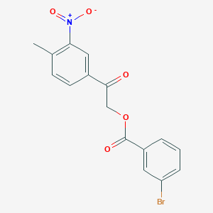 2-(4-methyl-3-nitrophenyl)-2-oxoethyl 3-bromobenzoate