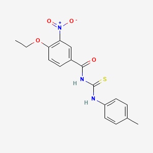 molecular formula C17H17N3O4S B3680460 4-ethoxy-N-[(4-methylphenyl)carbamothioyl]-3-nitrobenzamide 