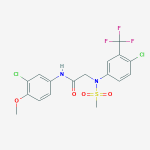 N~1~-(3-chloro-4-methoxyphenyl)-N~2~-[4-chloro-3-(trifluoromethyl)phenyl]-N~2~-(methylsulfonyl)glycinamide