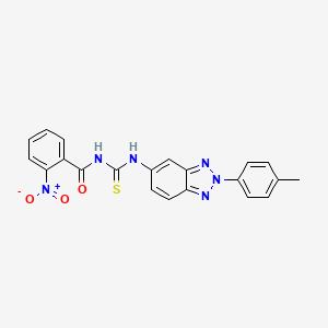 N-({[2-(4-methylphenyl)-2H-1,2,3-benzotriazol-5-yl]amino}carbonothioyl)-2-nitrobenzamide