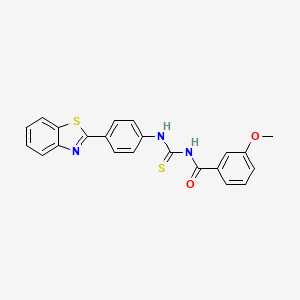 N-({[4-(1,3-benzothiazol-2-yl)phenyl]amino}carbonothioyl)-3-methoxybenzamide