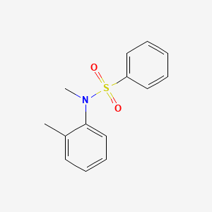 molecular formula C14H15NO2S B3680517 N-methyl-N-(2-methylphenyl)benzenesulfonamide 