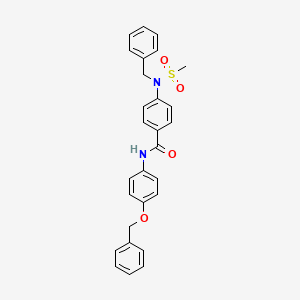 4-[benzyl(methylsulfonyl)amino]-N-[4-(benzyloxy)phenyl]benzamide