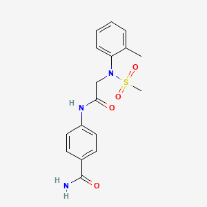 4-[[2-(2-methyl-N-methylsulfonylanilino)acetyl]amino]benzamide