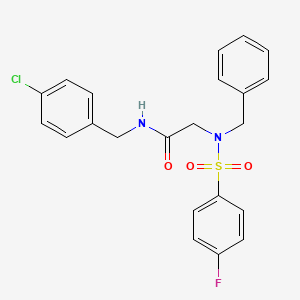 molecular formula C22H20ClFN2O3S B3680558 N~2~-benzyl-N~1~-(4-chlorobenzyl)-N~2~-[(4-fluorophenyl)sulfonyl]glycinamide 