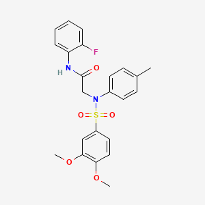 N~2~-[(3,4-dimethoxyphenyl)sulfonyl]-N~1~-(2-fluorophenyl)-N~2~-(4-methylphenyl)glycinamide