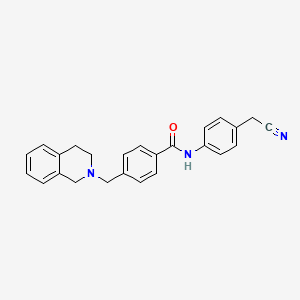 molecular formula C25H23N3O B3680582 N-[4-(cyanomethyl)phenyl]-4-(3,4-dihydroisoquinolin-2(1H)-ylmethyl)benzamide 