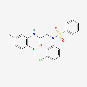 N~2~-(3-chloro-4-methylphenyl)-N-(2-methoxy-5-methylphenyl)-N~2~-(phenylsulfonyl)glycinamide