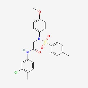 molecular formula C23H23ClN2O4S B3680591 N-(3-chloro-4-methylphenyl)-2-(4-methoxy-N-(4-methylphenyl)sulfonylanilino)acetamide 