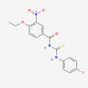 4-ethoxy-N-[(4-fluorophenyl)carbamothioyl]-3-nitrobenzamide