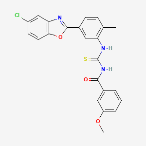 molecular formula C23H18ClN3O3S B3680620 N-{[5-(5-chloro-1,3-benzoxazol-2-yl)-2-methylphenyl]carbamothioyl}-3-methoxybenzamide 