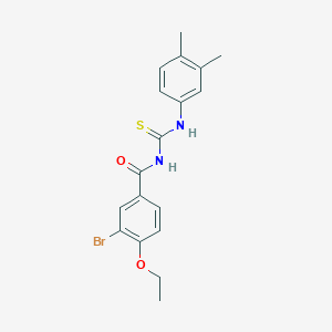 molecular formula C18H19BrN2O2S B3680639 3-bromo-N-[(3,4-dimethylphenyl)carbamothioyl]-4-ethoxybenzamide 