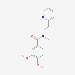 molecular formula C17H20N2O3 B368067 3,4-dimethoxy-N-methyl-N-[2-(pyridin-2-yl)ethyl]benzamide CAS No. 431938-04-4