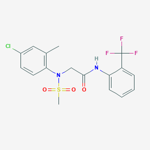 N~2~-(4-chloro-2-methylphenyl)-N~2~-(methylsulfonyl)-N~1~-[2-(trifluoromethyl)phenyl]glycinamide