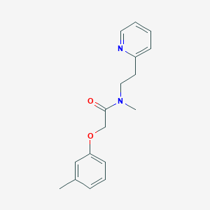 molecular formula C17H20N2O2 B368068 N-methyl-2-(3-methylphenoxy)-N-[2-(2-pyridinyl)ethyl]acetamide CAS No. 432001-74-6