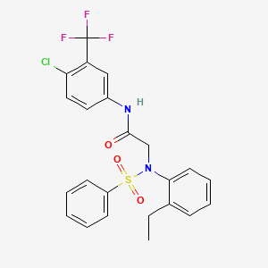 N~1~-[4-chloro-3-(trifluoromethyl)phenyl]-N~2~-(2-ethylphenyl)-N~2~-(phenylsulfonyl)glycinamide