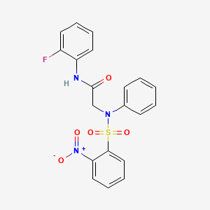 N~1~-(2-fluorophenyl)-N~2~-[(2-nitrophenyl)sulfonyl]-N~2~-phenylglycinamide