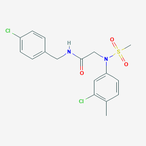 2-(3-chloro-4-methyl-N-methylsulfonylanilino)-N-[(4-chlorophenyl)methyl]acetamide