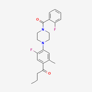 1-[5-Fluoro-4-[4-(2-fluorobenzoyl)piperazin-1-yl]-2-methylphenyl]butan-1-one