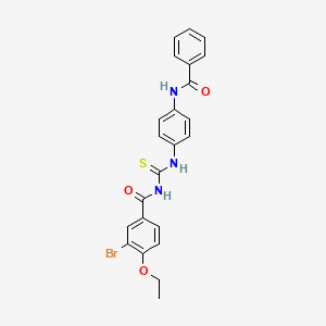 N-[(4-benzamidophenyl)carbamothioyl]-3-bromo-4-ethoxybenzamide