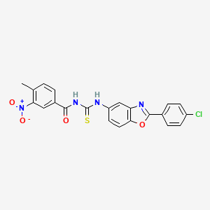 N-{[2-(4-chlorophenyl)-1,3-benzoxazol-5-yl]carbamothioyl}-4-methyl-3-nitrobenzamide