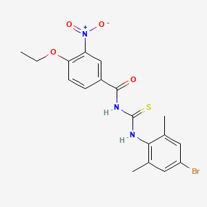 N-[(4-bromo-2,6-dimethylphenyl)carbamothioyl]-4-ethoxy-3-nitrobenzamide