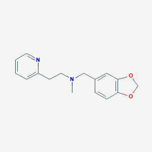 molecular formula C16H18N2O2 B368080 N-(1,3-benzodioxol-5-ylmethyl)-N-methyl-2-pyridin-2-ylethanamine CAS No. 415701-83-6
