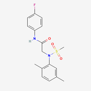 N~2~-(2,5-dimethylphenyl)-N~1~-(4-fluorophenyl)-N~2~-(methylsulfonyl)glycinamide