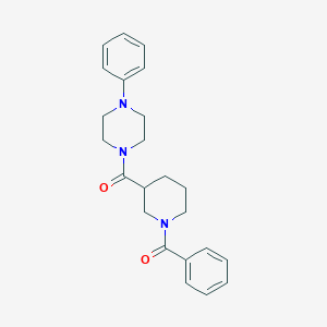 1-[(1-Benzoyl-3-piperidinyl)carbonyl]-4-phenylpiperazine