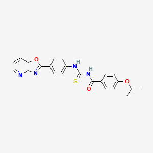 4-isopropoxy-N-{[(4-[1,3]oxazolo[4,5-b]pyridin-2-ylphenyl)amino]carbonothioyl}benzamide