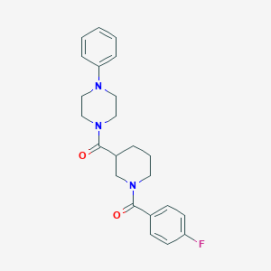 molecular formula C23H26FN3O2 B368083 (4-Fluorophenyl){3-[(4-phenylpiperazin-1-yl)carbonyl]piperidin-1-yl}methanone CAS No. 524058-18-2